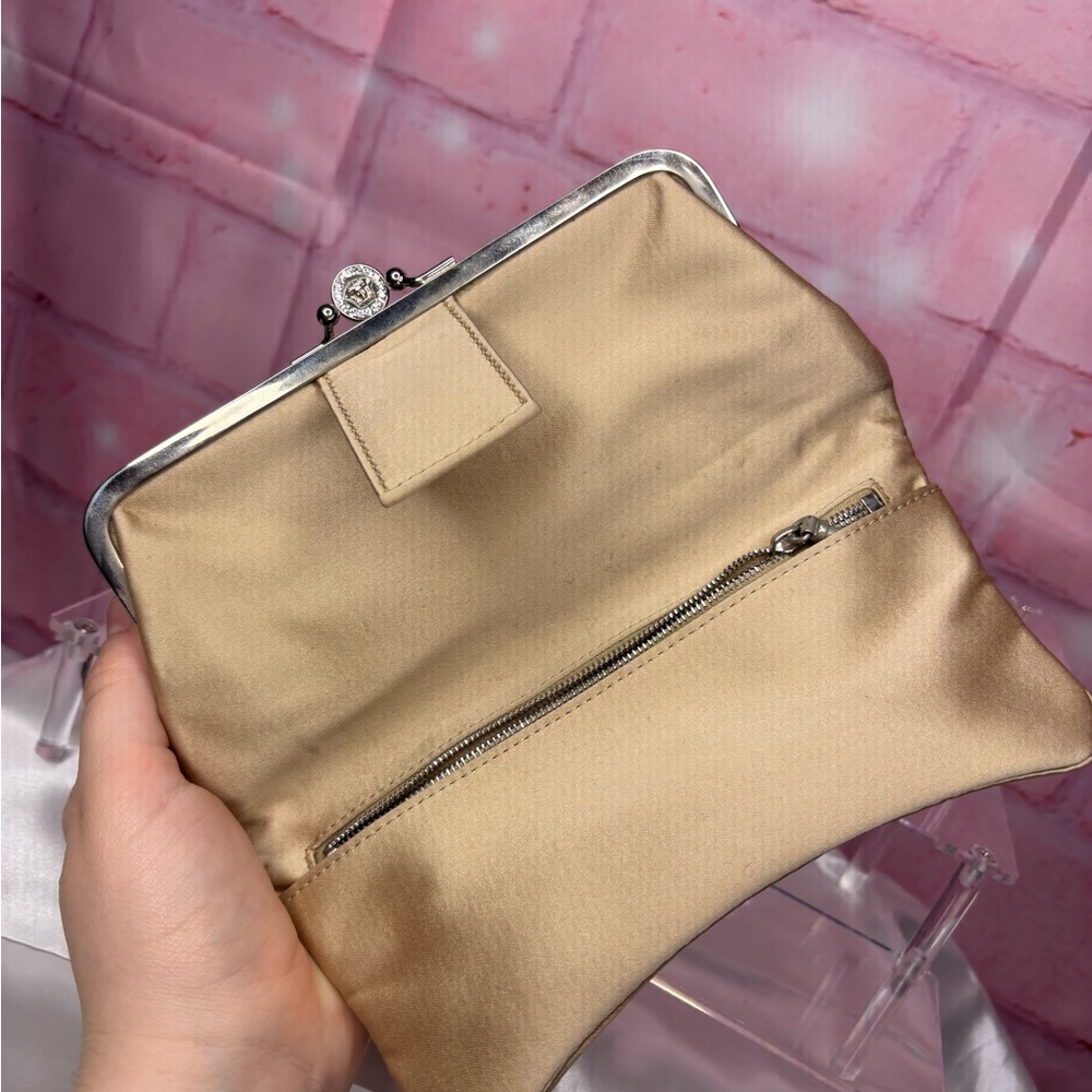 Versace Beige Wallet with Silver Accents - Picture 12 of 14